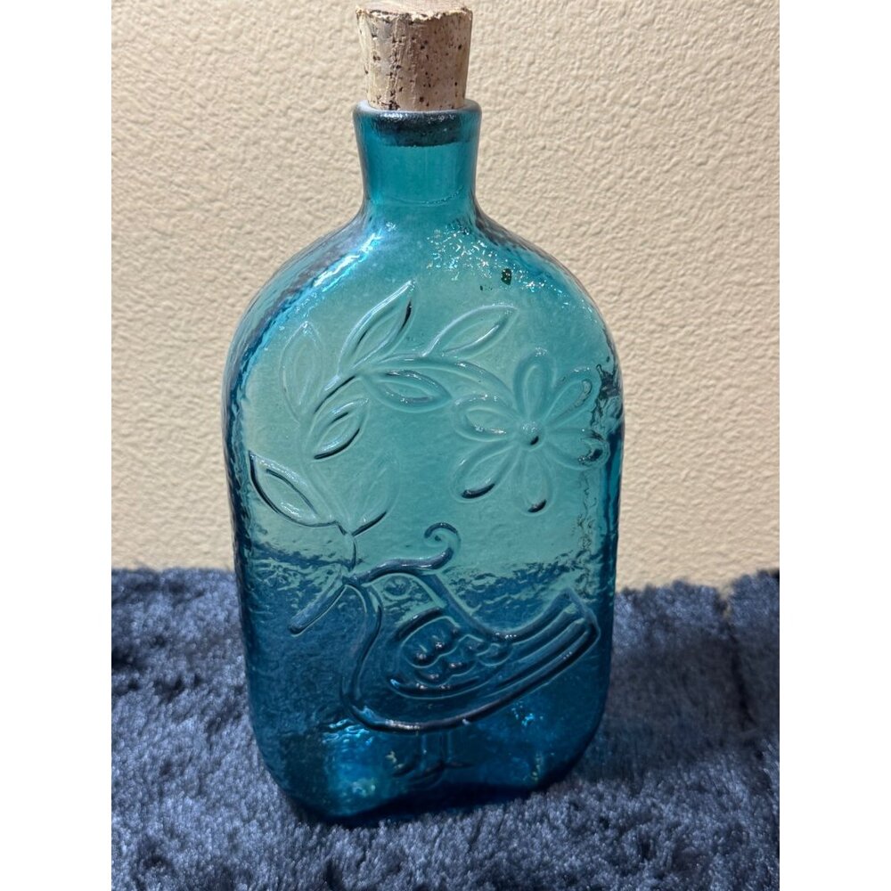 Vintage Stelvia Wayne Hausted Empoli Decanter Empossed Birds Of Peace Cork Stop